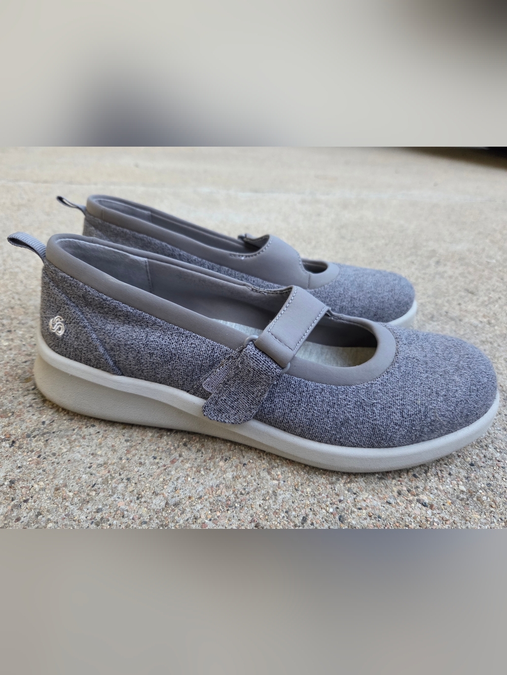 Clarks Cloudstepper Mary Jane Slip-On Sneakers - Grey
